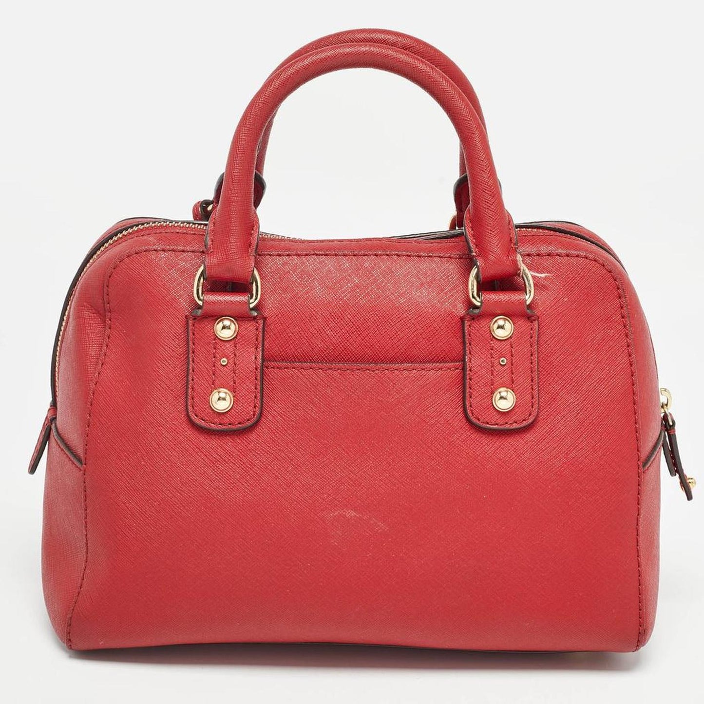 Michael Kors Red Leather Satchel