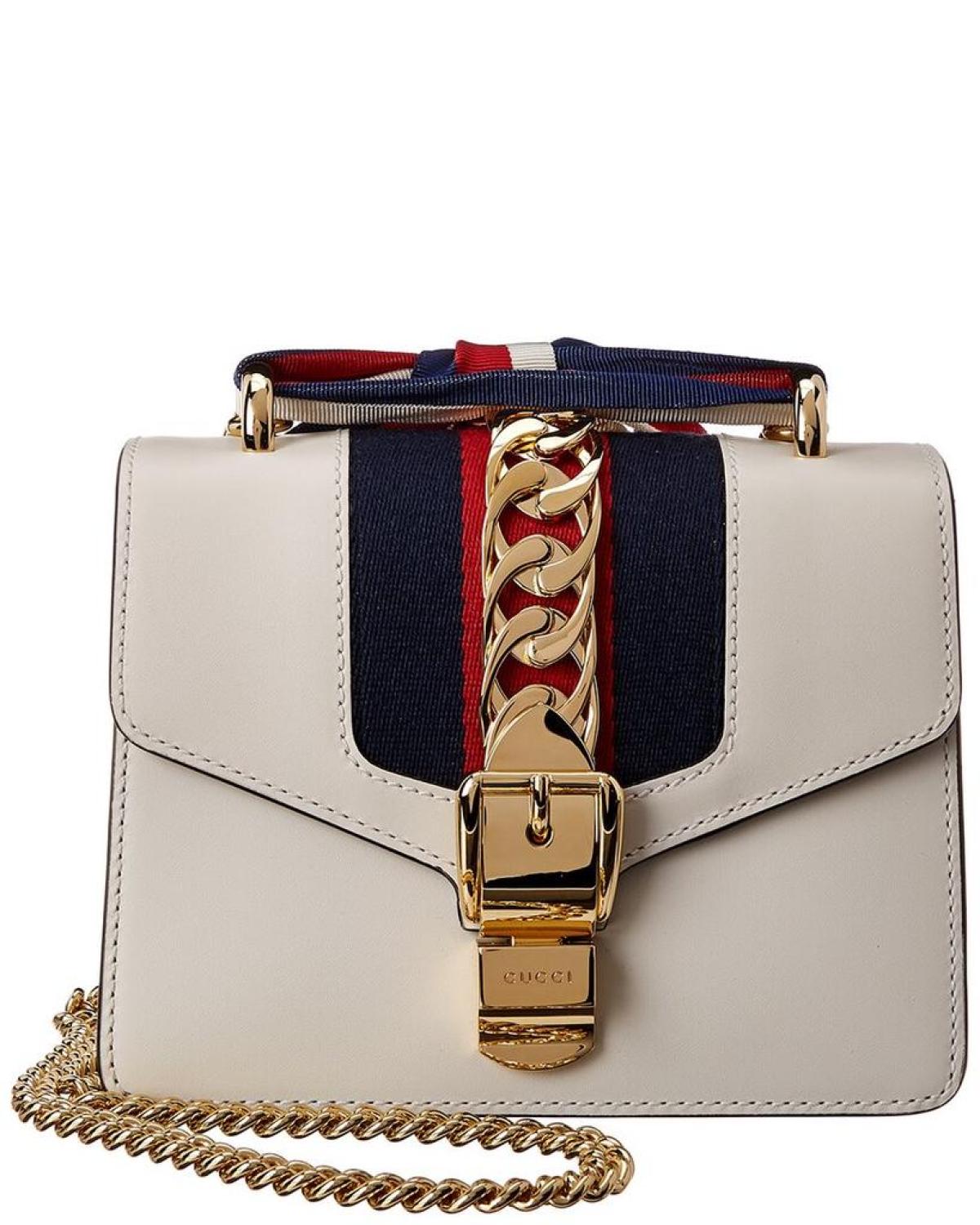 Gucci Sylvie Mini Leather Chain Shoulder Bag