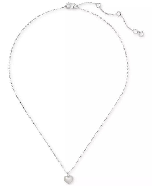 Gold-Tone Polished Mini Heart Pendant Necklace, 16" + 3" extender