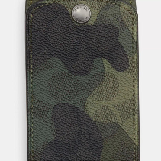 Coach Outlet Luggage Tag In Signature Camo Print