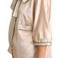 Dolce & Gabbana Elegant Beige Silk Blend Blouse Top