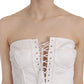 Dolce & Gabbana Elegant White Strapless Corset Top