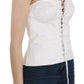 Dolce & Gabbana Elegant White Strapless Corset Top