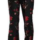 Dolce & Gabbana Elegant Floral Print Boot Cut Trousers