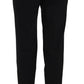 Dolce & Gabbana Elegant Pleated Tapered Black Trousers