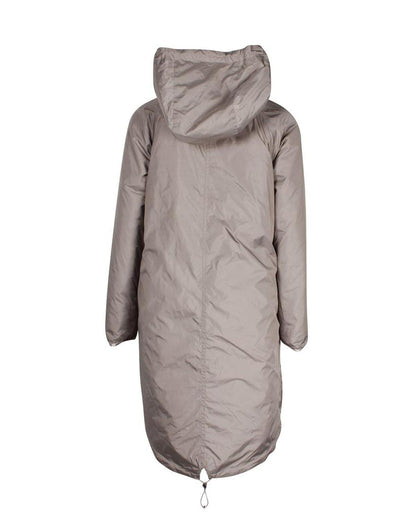 Max Mara Weekend Reversible Floral Parka in Silver Nylon