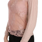 PINK MEMORIES Chic Pink See-Through Cotton Blouse