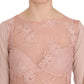 PINK MEMORIES Chic Pink See-Through Cotton Blouse