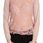 PINK MEMORIES Chic Pink See-Through Cotton Blouse