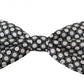 Dolce & Gabbana Elegant Black White Circle Silk Bow Tie