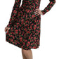 Dolce & Gabbana Floral A-Line Viscose Knee Length Dress