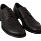 Dolce & Gabbana Elegant Mens Leather Derby Dress Shoes