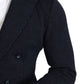 Dolce & Gabbana Elegant Dark Blue Dotted Slim-Fit Blazer