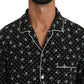 Dolce & Gabbana Elegant Silk Pajama Shirt with Skull Print