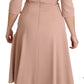 Dolce & Gabbana Elegant Light Pink A-Line Knee Length Dress