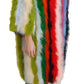 Dolce & Gabbana Elegant Multicolor Feather Long Coat Jacket