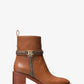 Mindy Leather and Signature Logo Trim Ankle Boot