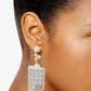 Gold-Tone Space Cadet Fringe Drop Earrings