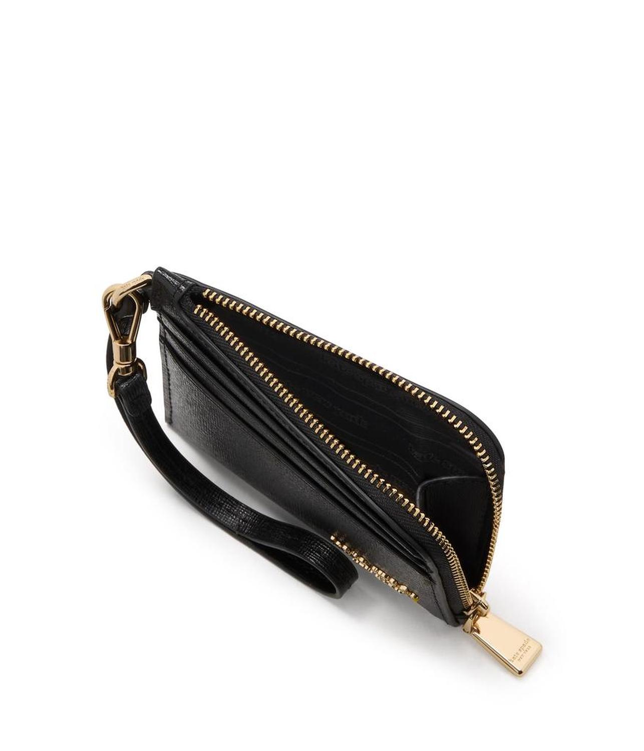 Devin Saffiano Leather Coin Card Case Wristlet