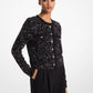 Sequined Metallic Stretch Knit Jacket