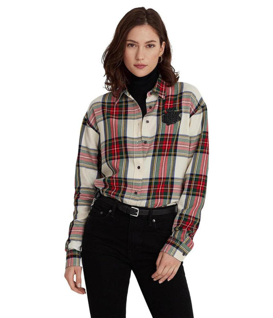 Bullion Checked Plaid Twill Shirt