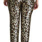 Dolce & Gabbana Chic High Waist Leopard Sequin Pants