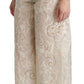 Dolce & Gabbana Elegant High Waist Palazzo Cropped Pants