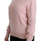 Dolce & Gabbana Cashmere-Blend Pink Crew Neck Sweater