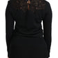 Dolce & Gabbana Elegant Silk-Blend Black Lace Blouse