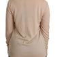 Dolce & Gabbana Elegant Beige Lace Crew Neck Cashmere Blouse