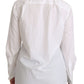 Dolce & Gabbana Elegant White Turtle Neck Polo Top