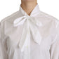 Dolce & Gabbana Elegant White Turtle Neck Polo Top