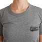 Dolce & Gabbana Chic Gray Amore Patch Crewneck Tee