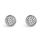 Faux Stone Signature Quilted Coin Stud Earrings