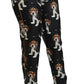 Dolce & Gabbana Elegant Silk Puppy Dog Print Pants