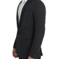 Dolce & Gabbana Elegant Black Polka Dotted Slim Fit Blazer