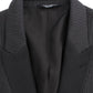 Dolce & Gabbana Elegant Black Polka Dotted Slim Fit Blazer