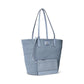 Leather-Trim Straw Large Brie Tote Bag