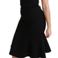 Dolce & Gabbana Elegant Black Fit Flare Wool Blend Dress