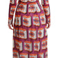 Dolce & Gabbana Elegant Bellezza Print Silk Maxi Dress