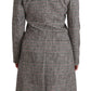 Dolce & Gabbana Elegant Multicolor Checked Knee-Length Jacket Coat