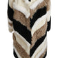 Dolce & Gabbana Elegant Multicolor Shearling Cape Coat