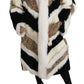 Dolce & Gabbana Elegant Multicolor Shearling Cape Coat