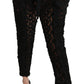 Dolce & Gabbana Chic Tapered High Waist Lace Pants