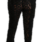 Dolce & Gabbana Chic Tapered High Waist Lace Pants