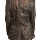 Dolce & Gabbana Elegant Gold Floral Lace Blazer Jacket