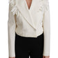 Dolce & Gabbana Elegant White Double Breasted Blazer Jacket