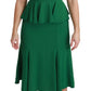 Dolce & Gabbana Enchanted Green Mermaid Midi Dress