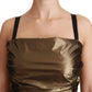 Dolce & Gabbana Bronze Bodycon Sheath Mini Dress