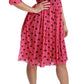 Dolce & Gabbana Elegant Polka Dot A-Line Knee Length Dress